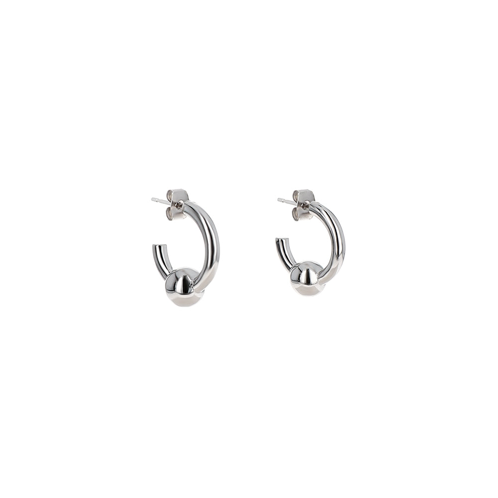 ambush peal silver hoop earrings v（Sterling Silver earrings