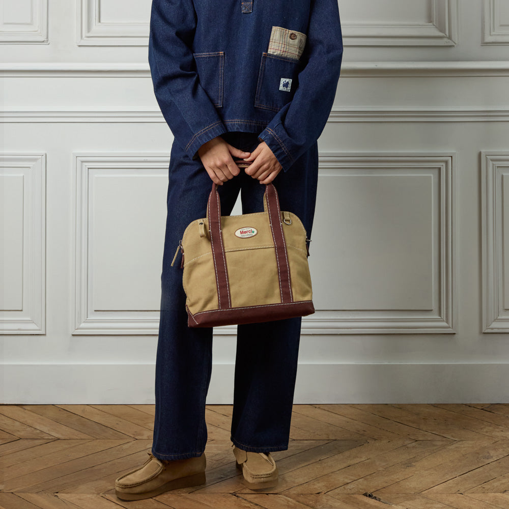 Merci - Paris Bag - Khaki & Brown – Merci Paris