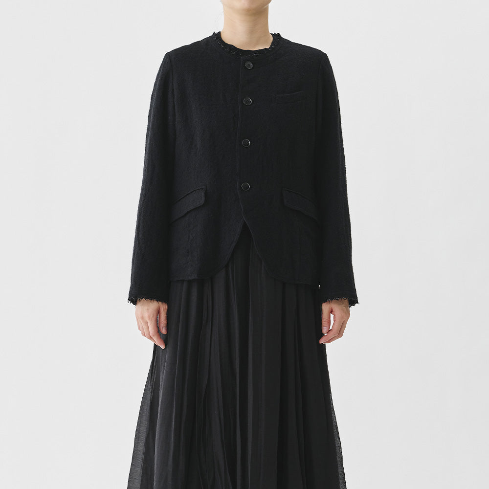 Pas de Calais - Gauze Houndstooth Jacket - Black – Merci Paris