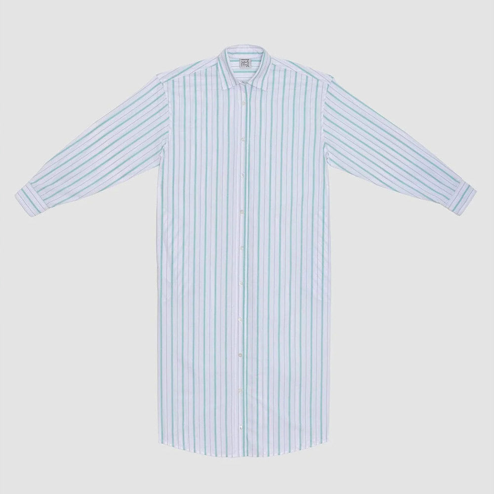 Baserange - Ole Shirt Dress - Blue Stripes