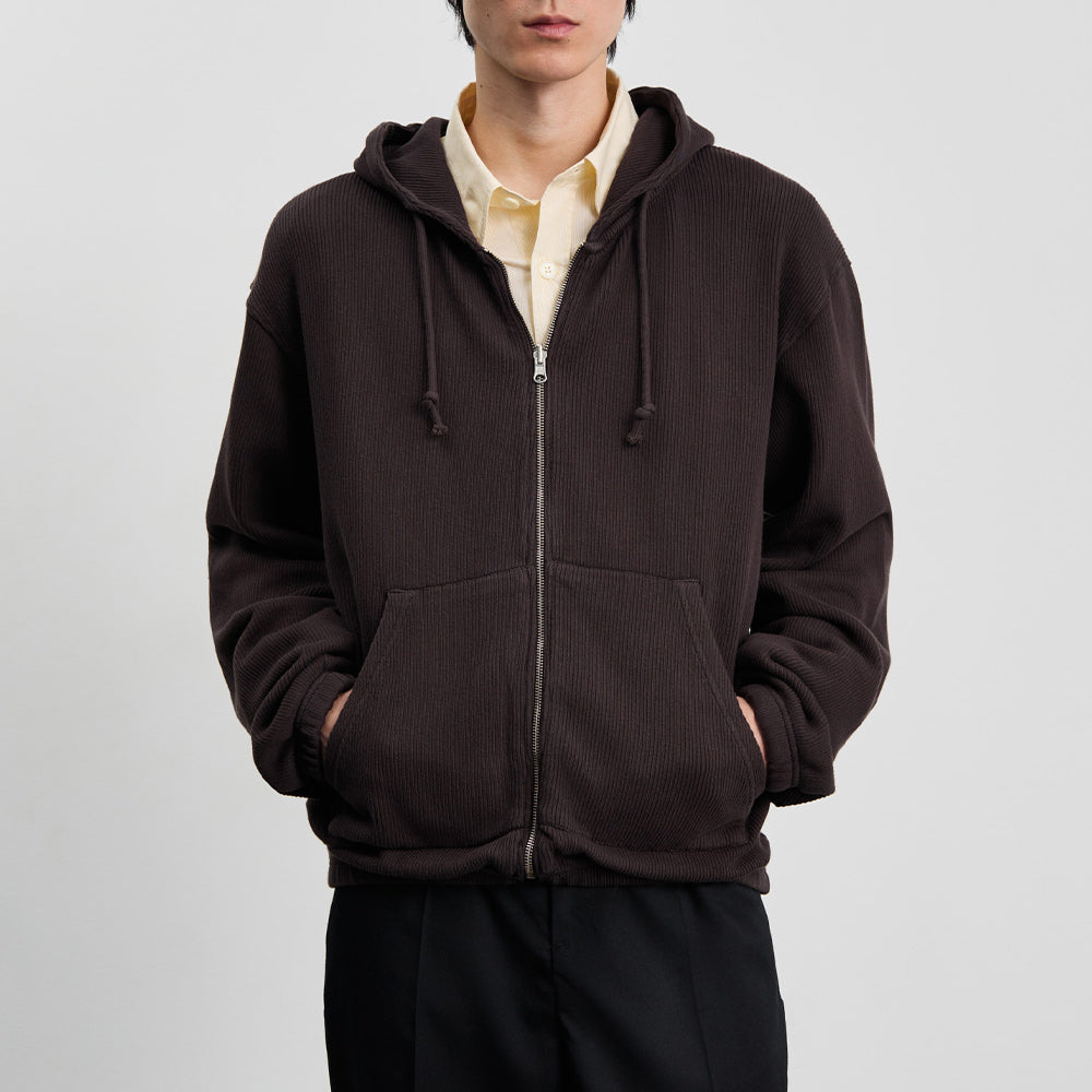 Zipper Sweat A Capuche Curiosity Another Aspect Hoodie Zip Dark Brown