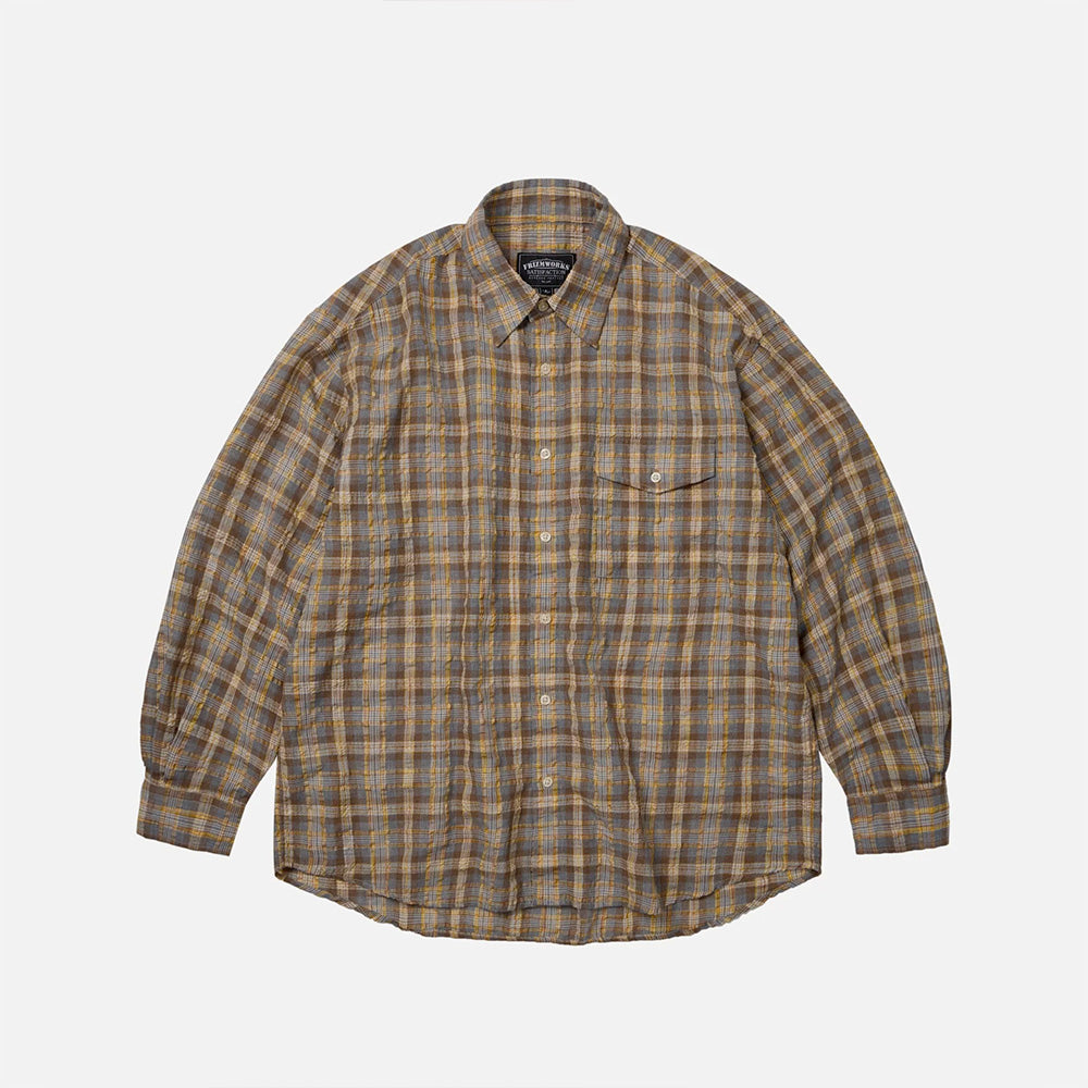Frizmworks - Uneven Check Shirt - Yellow – Merci Paris