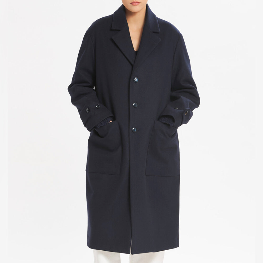 Barena - Zane Caramel Coat - Navy – Merci Paris