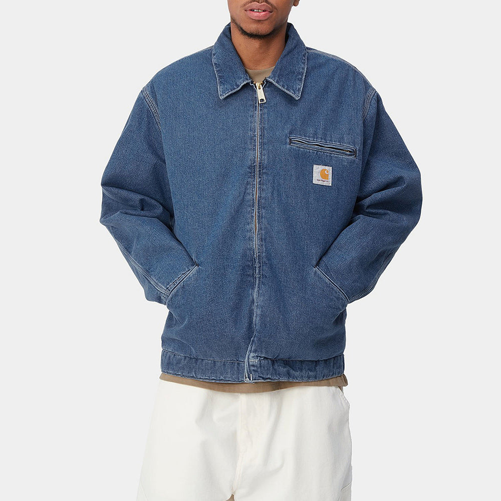 Carhartt Wip Men's Detroit Deying Treatment Cotton Sweatshirt Blue