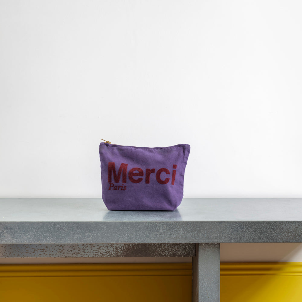 Merci - Cotton Tote Bag - Purple & Burgundy