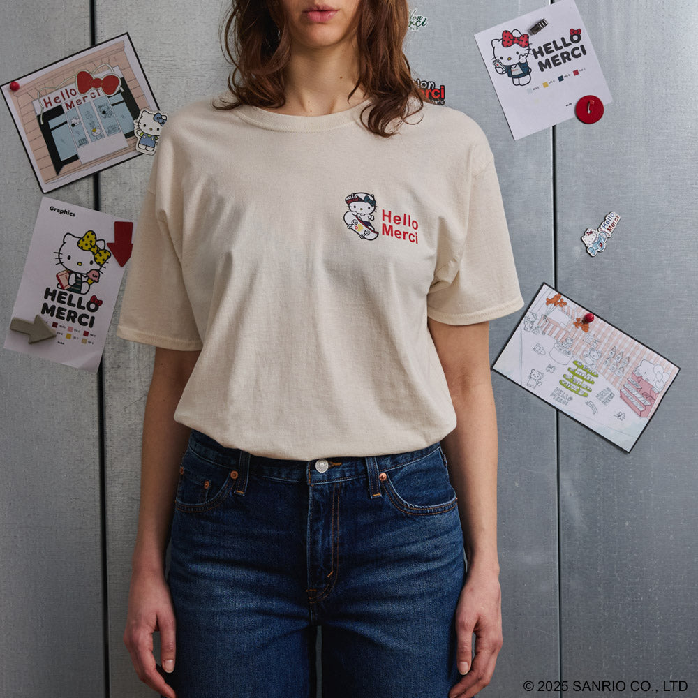 Hello Kitty x Merci - Skate T-Shirt - Ecru – Merci Paris