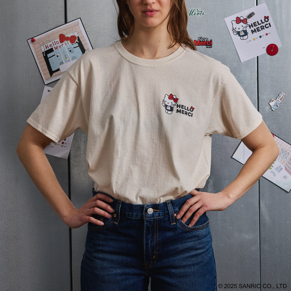Merci♥Hello Kitty x Merciコラボ Tシャツ friends＆FIAT Hello Kitty x Merci - Skate T-shirt Kids - Ecru