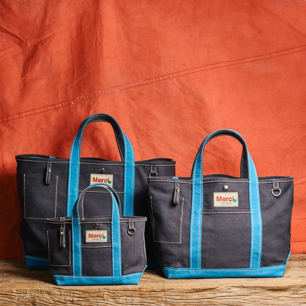 Merci - Candide Bretagne tote bag - Navy & Blue – Merci Paris