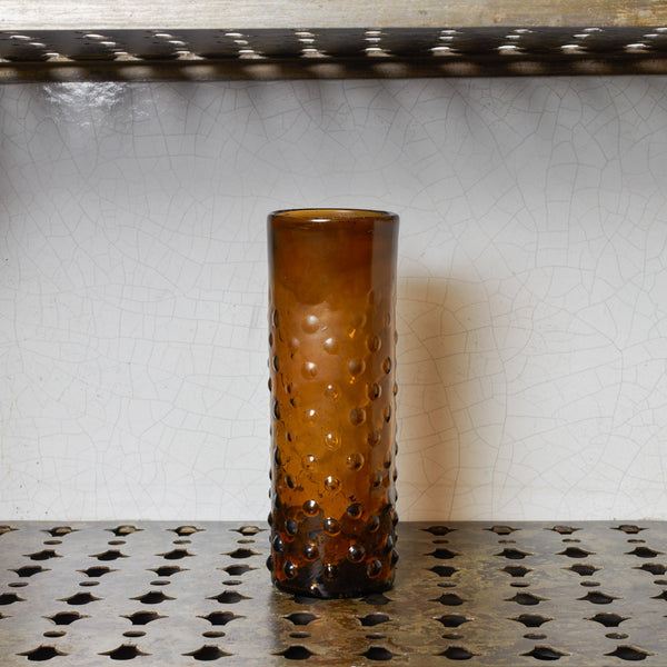 Vase Bulles en verre soufflé - Ambre