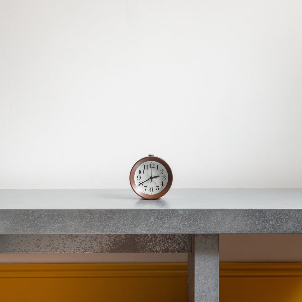 Riki dark wooden alarm clock