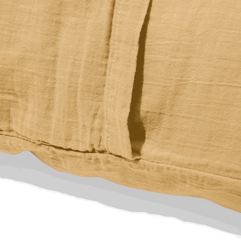 Coussin rectangle en gaze de coton - Jaune Batignolles