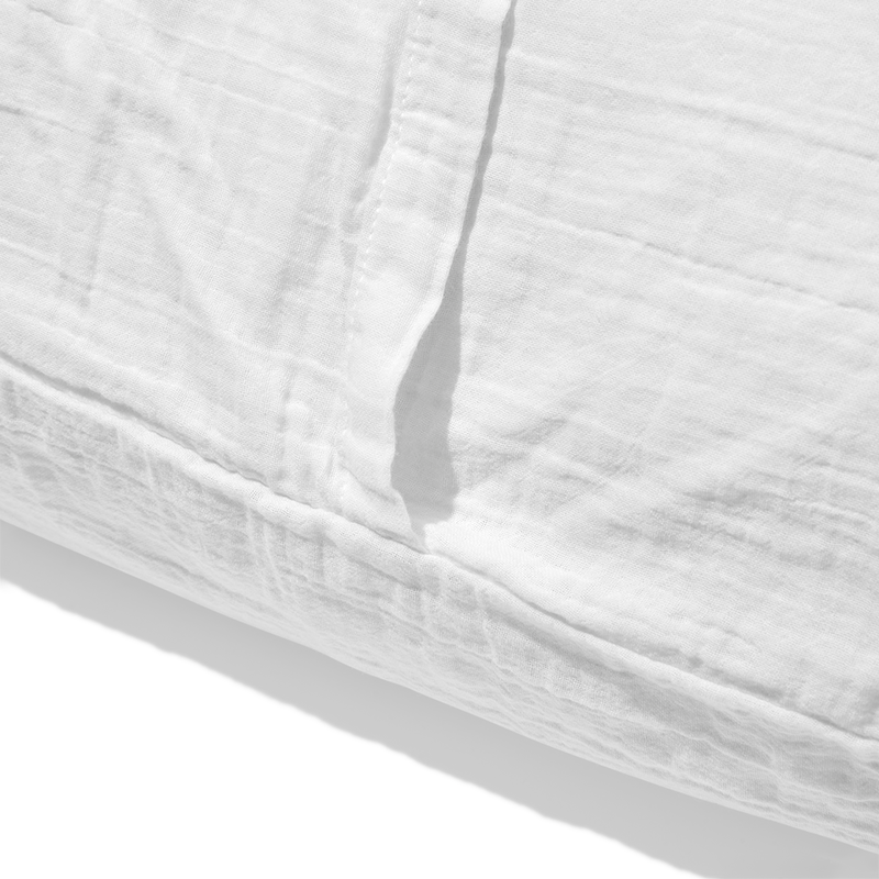 Coussin rectangle en gaze de coton - Blanc de Meudon