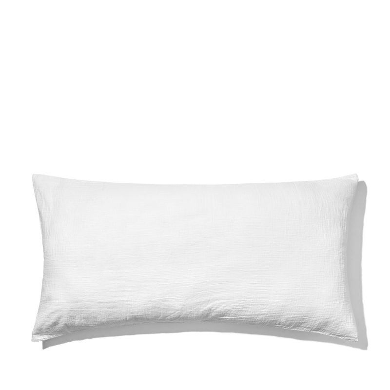 Coussin rectangle en gaze de coton - Blanc de Meudon