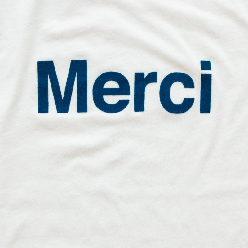 Merci - T-shirt logo Merci - Écru
