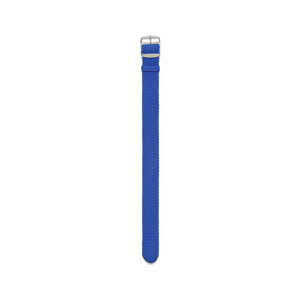 Bracelet de montre en Perlon tressé - Bleu Électrique
