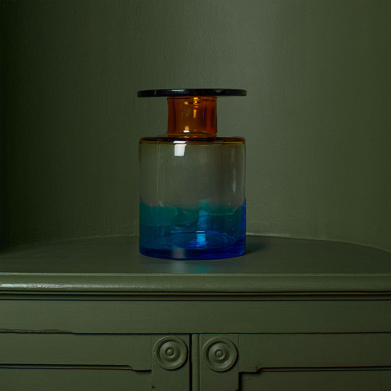 Vase Wind & Fire - Ambre et Bleu