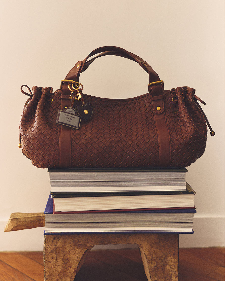 Gerard Darel - Sac Tresse Cuir 24H - Marron