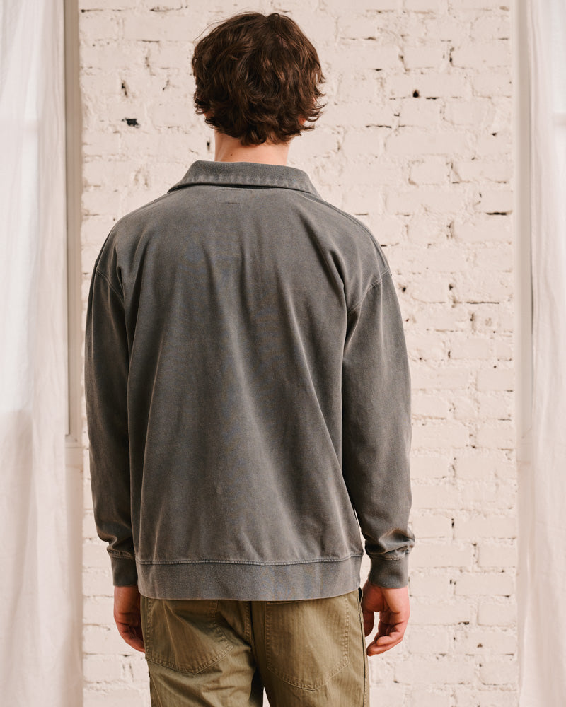 Merci - Silas Polo Shirt - Washed Black