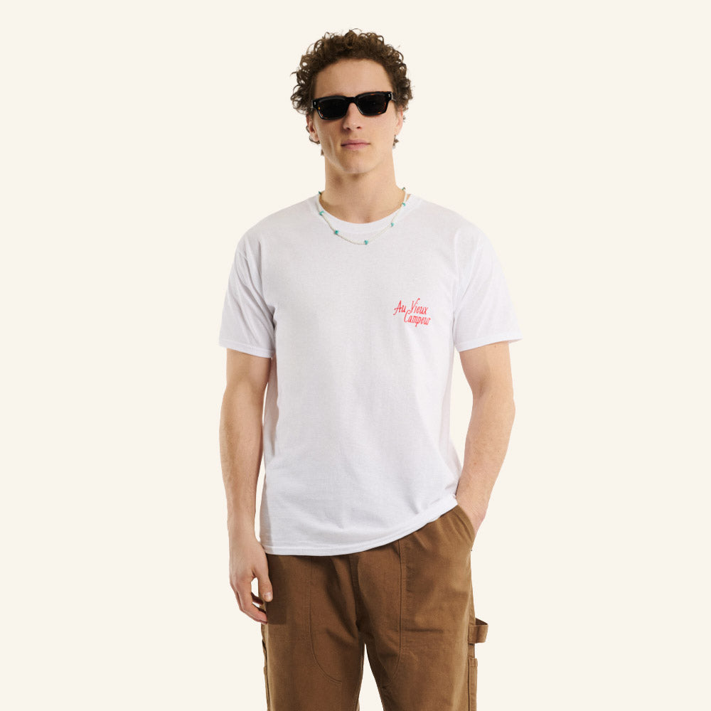 Au Vieux Campeur - Congés Payés - Mountain T-shirt - White