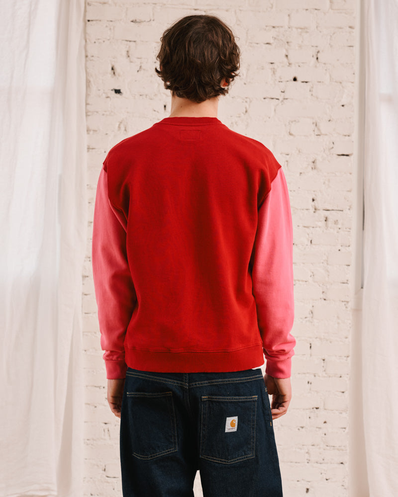 Merci - Sweat Dorian Bicolore - Rouge & Rose