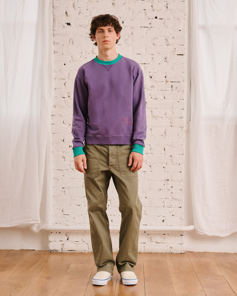 Merci - Sweat Dorian Bicolore - Violet & Vert
