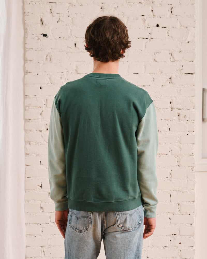 Merci - Sweat Dorian Bicolore - Vert & Vert Clair