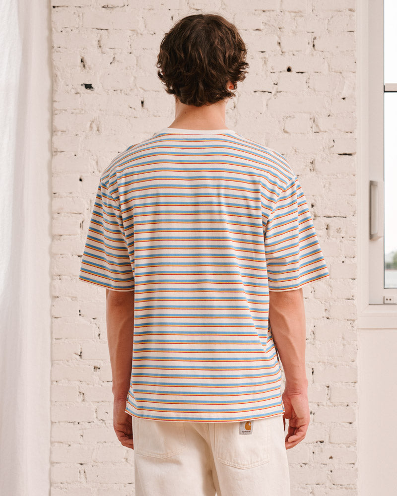 Merci - Vadim Striped T-Shirt - White & Blue