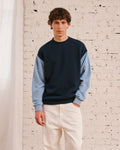 Merci - Sweat Dorian Bicolore - Marine & Bleu