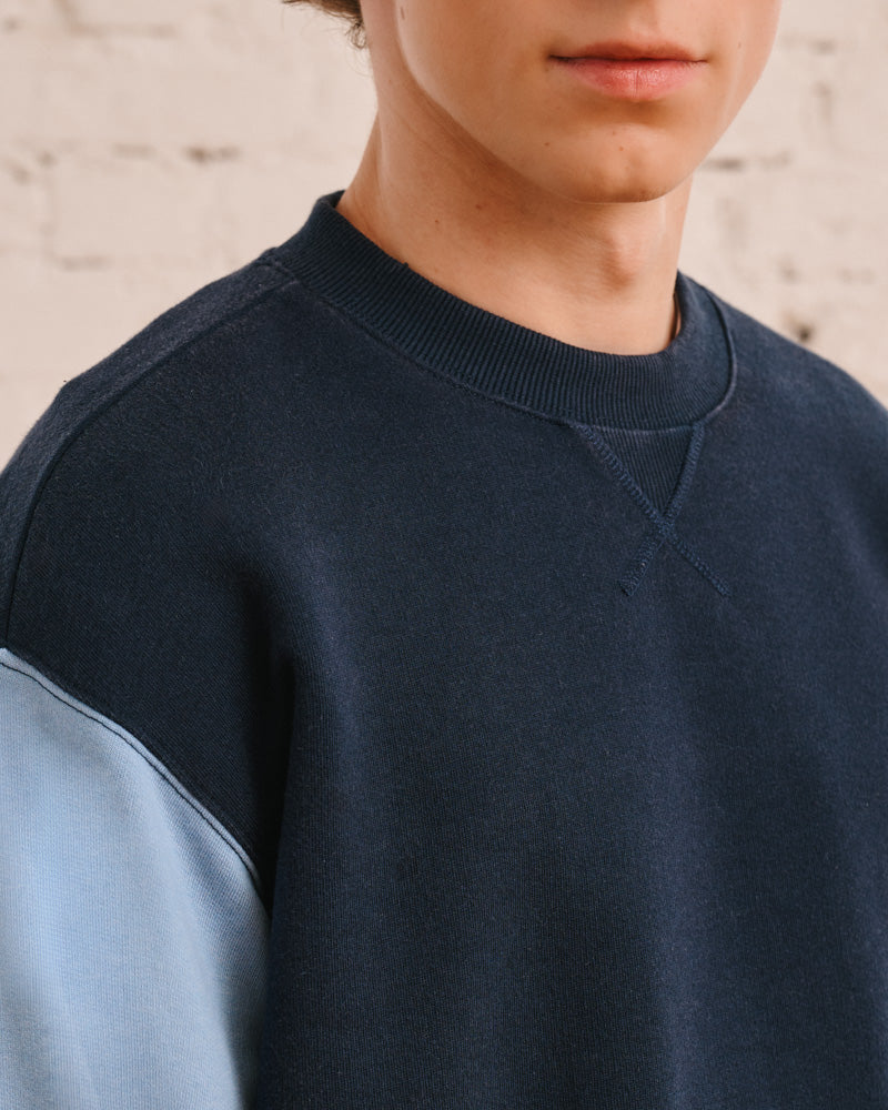 Merci - Sweat Dorian Bicolore - Marine & Bleu