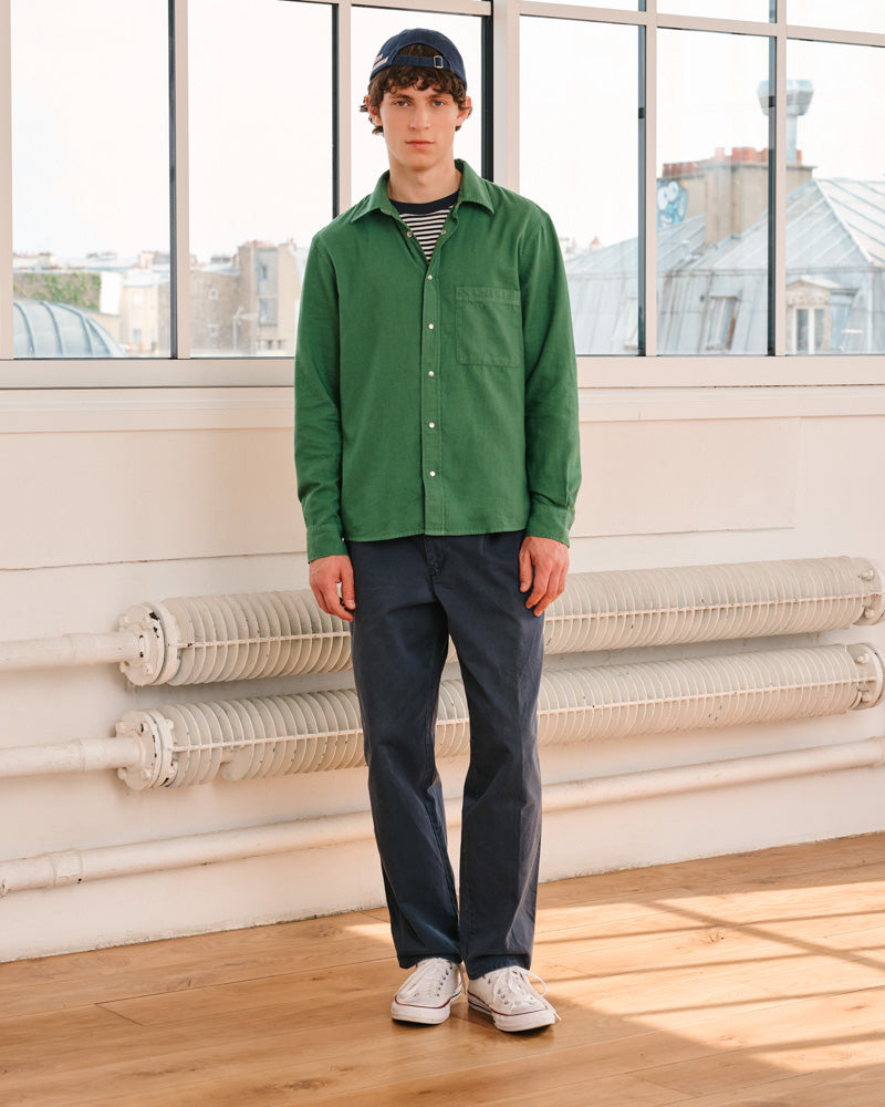 Merci - Chemise Pietro Flanelle - Vert