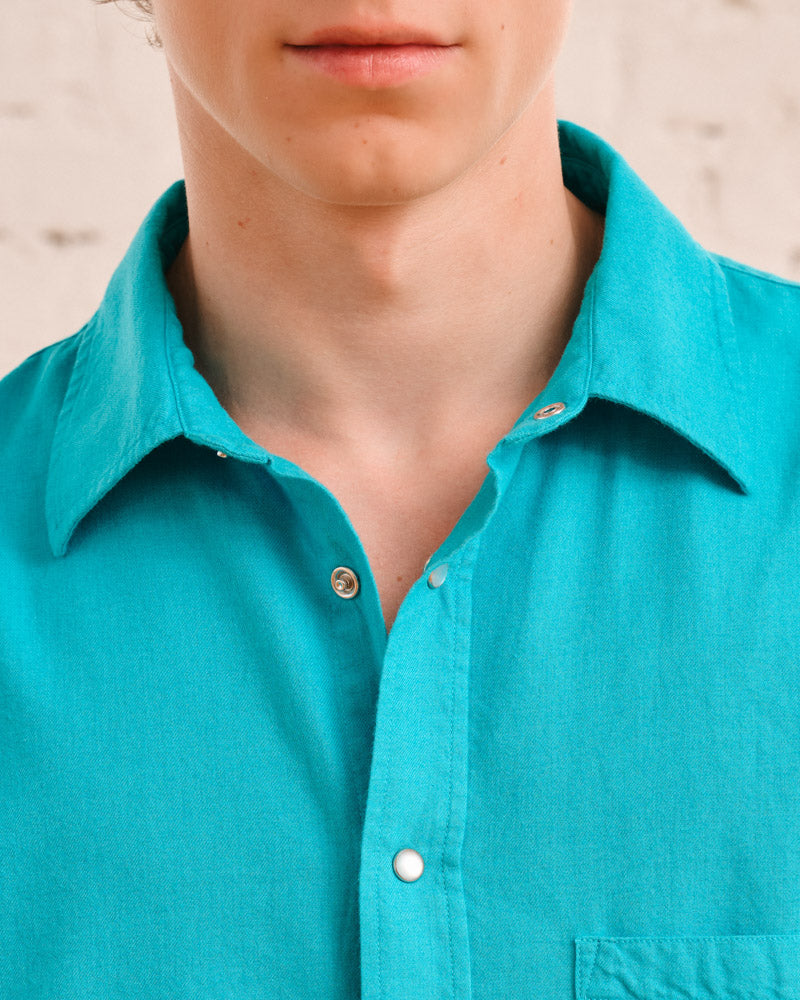 Merci - Chemise Pietro Flanelle - Bleu