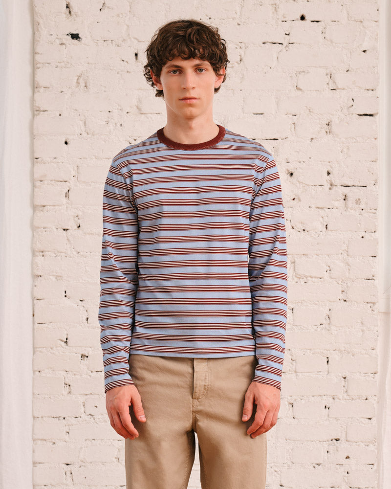 Merci - T-Shirt Julian - Bleu & Bordeaux