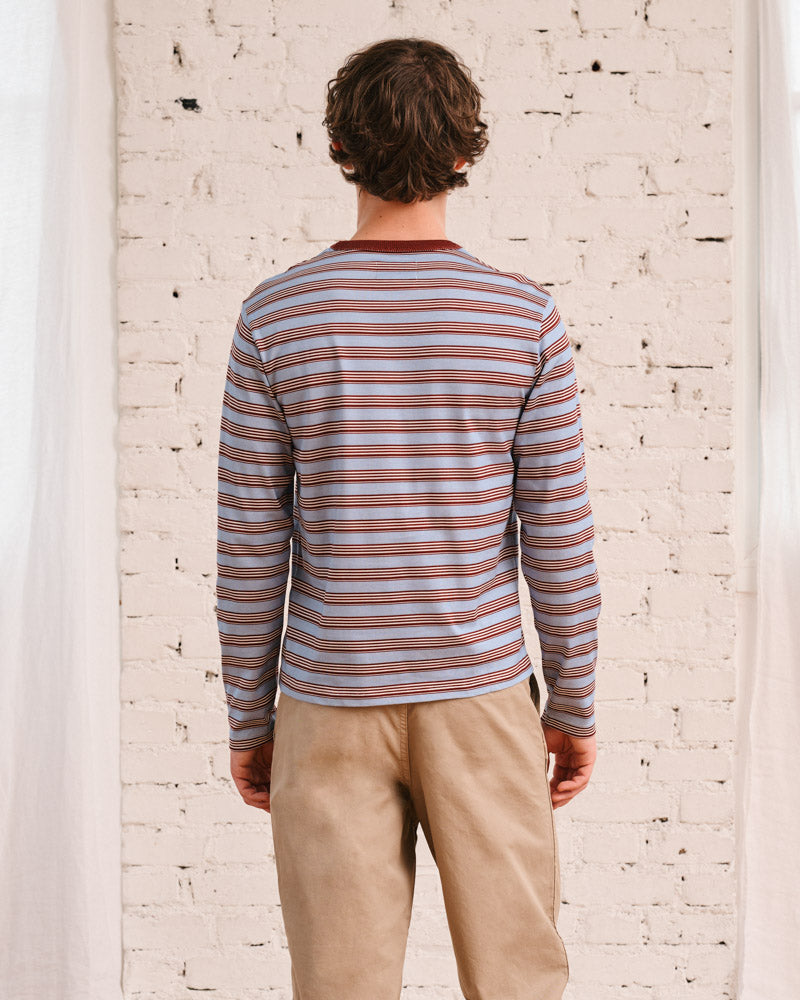 Merci - Julian T-Shirt - Blue & Bordeaux