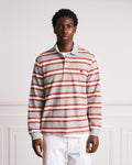Merci - Polo Bastian - Gris Rouge & Ecru