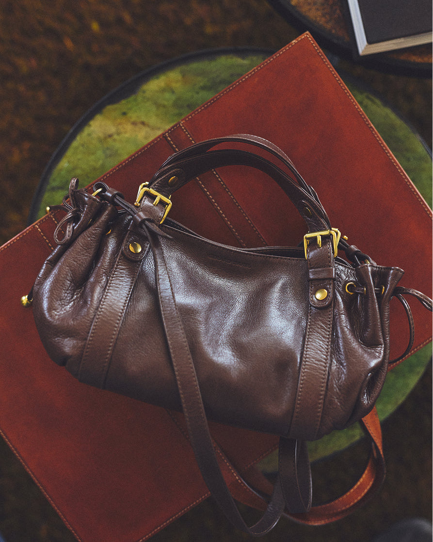 Gerard Darel - Mini Sac À Main En Cuir Effet Froissé 12H - Marron