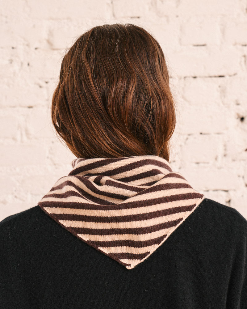 Merci - Bandana Martine Rayures - Beige & Marron