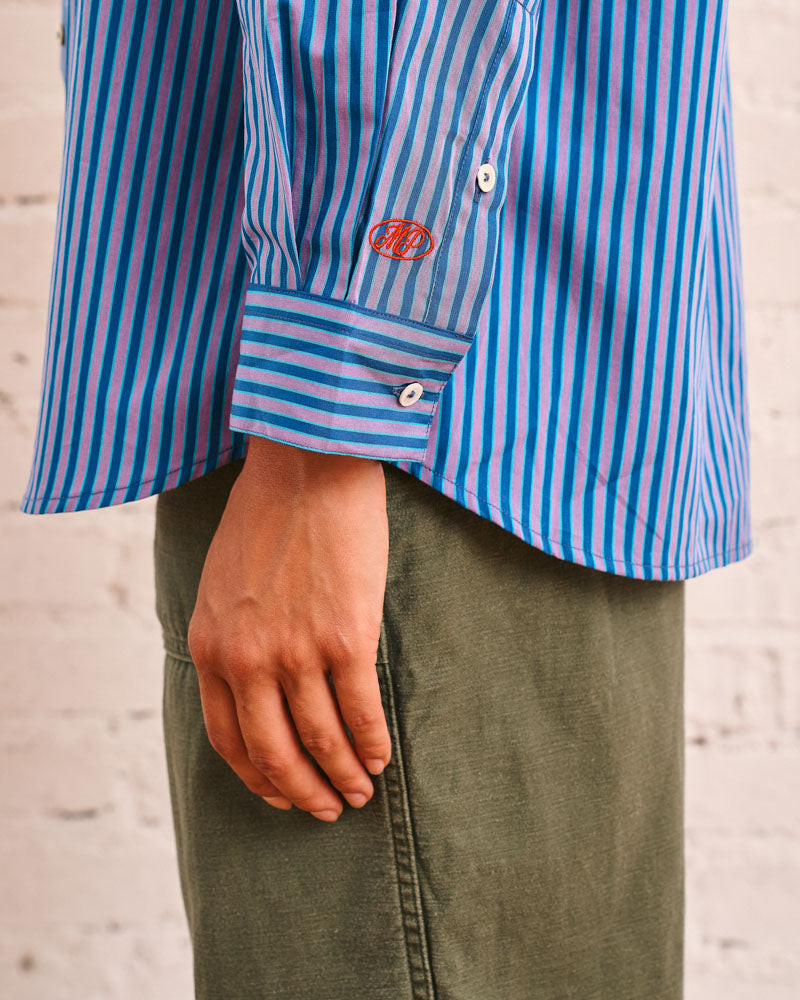 Merci - Chemise Constance Rayures - Violet & Bleu