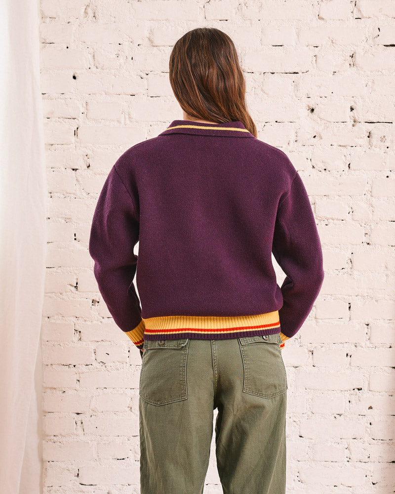 Merci - Pull Giulia - Violet Jaune & Rouge
