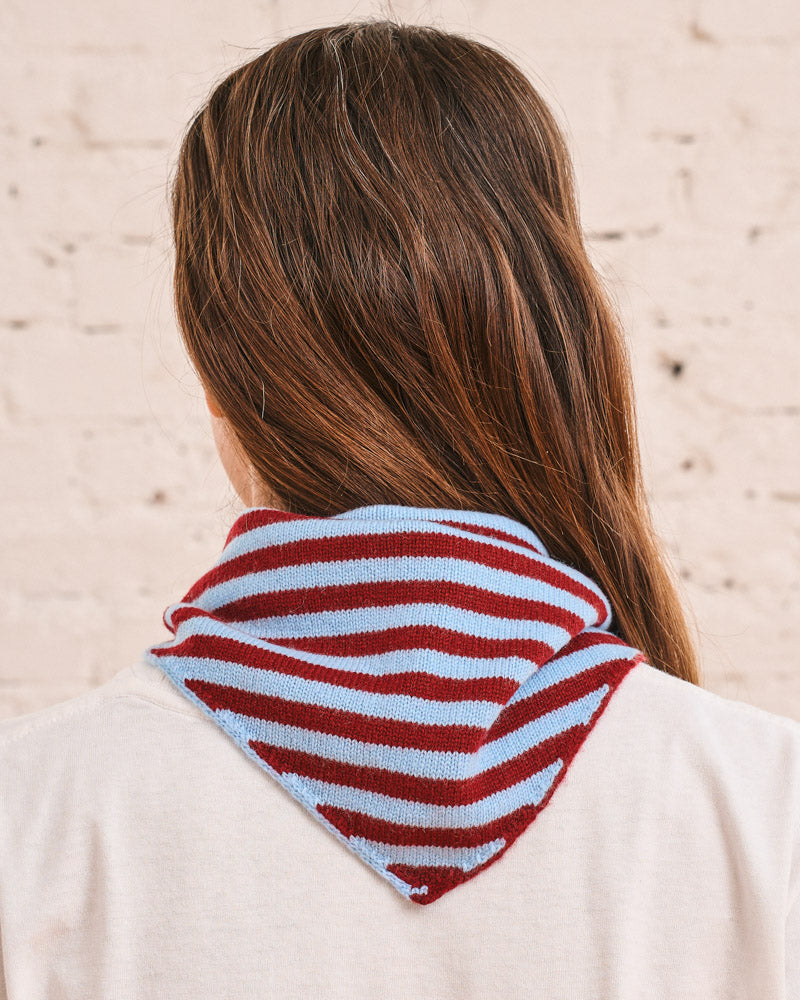 Merci - Martine Stripes Bandana - Red & Blue
