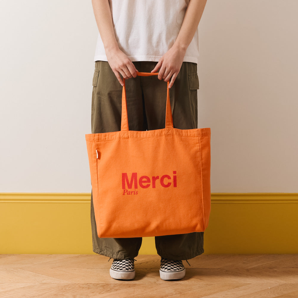 Merci - Tote Bag en coton - Abricot & Framboise – Merci Paris