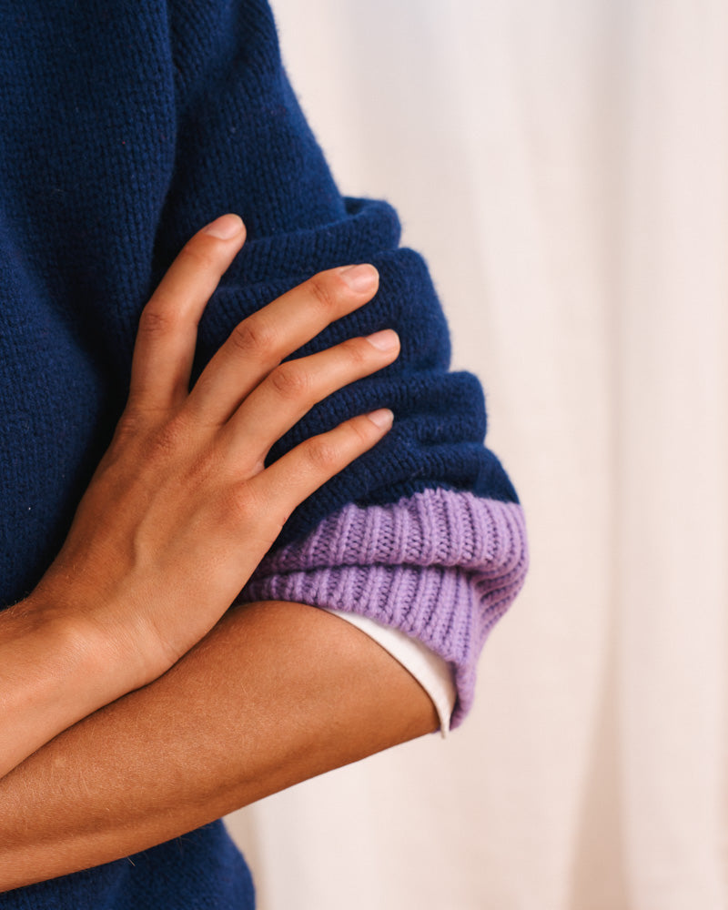 Merci - Eloise sweater - Blue & Purple