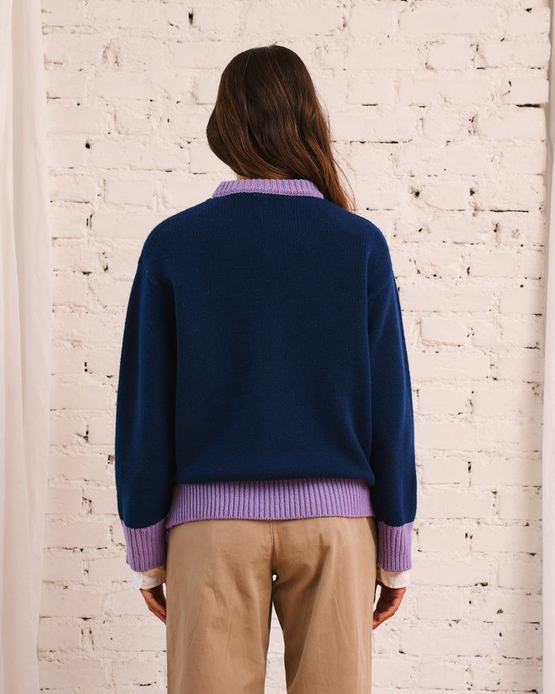 Merci - Eloise sweater - Blue & Purple