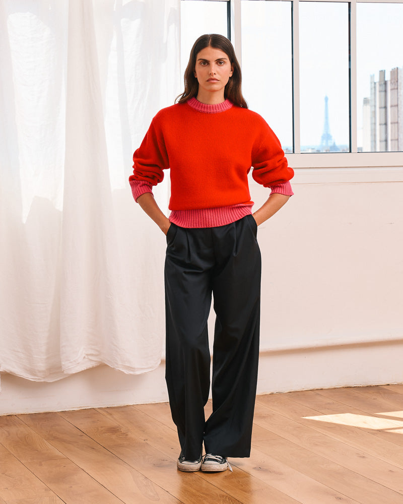 Merci - Eloise sweater - Red & Pink