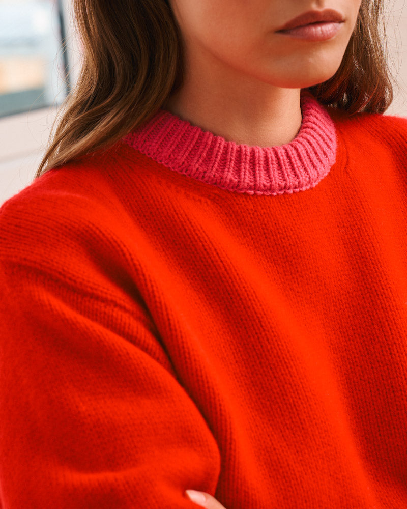 Merci - Eloise sweater - Red & Pink