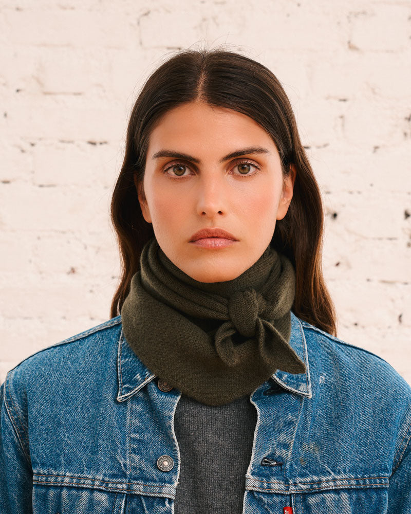 Merci - Martine cashmere bandana - Khaki