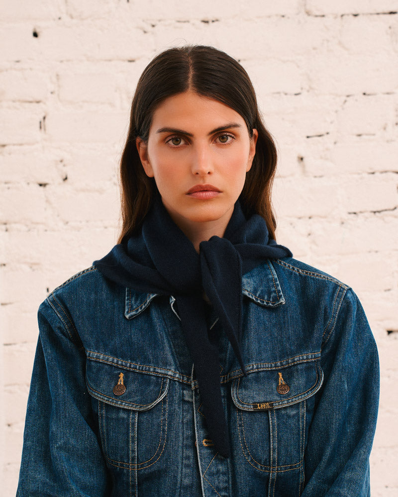 Merci - Martine cashmere bandana - Navy