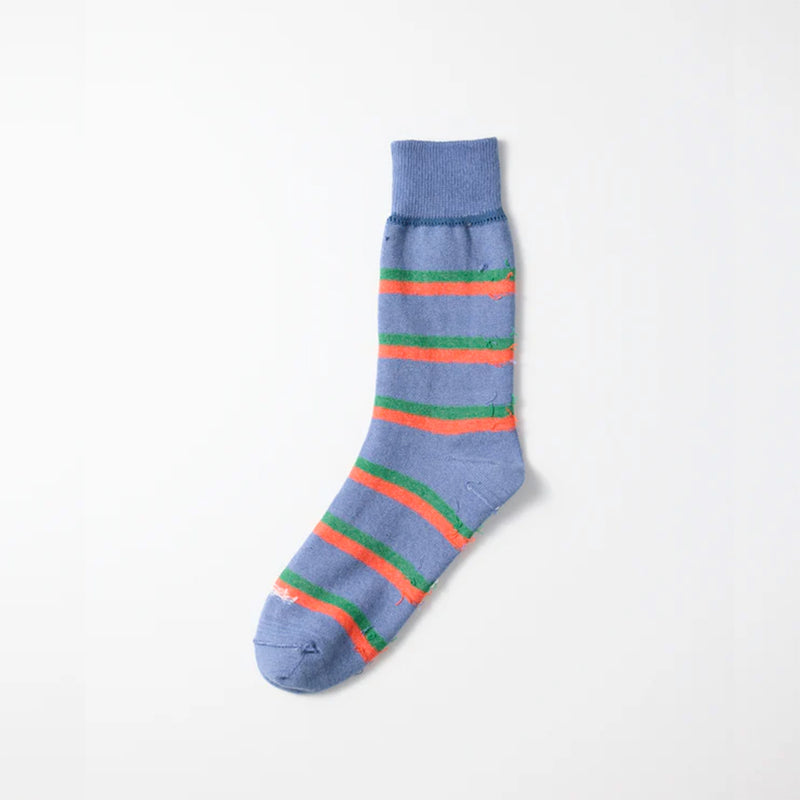 Rototo - Chaussettes Rayées - Bleu