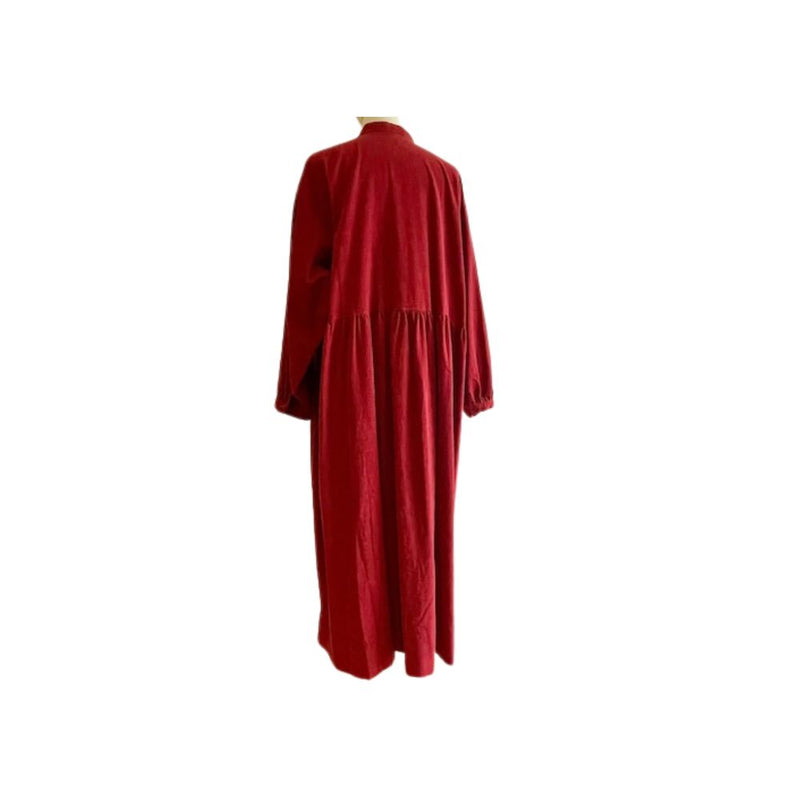 Sarahwear - Robe Farmers en velours côtelé – Rouge