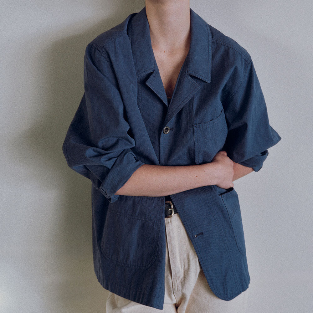 [NOTHING WRITTEN] French work jacket ☆送料込☆ Nothing Written - French work jacket - Vintage blue