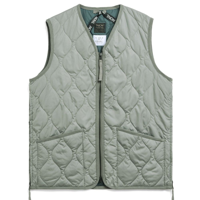 Taion - Gilet militaire col en V - Vert